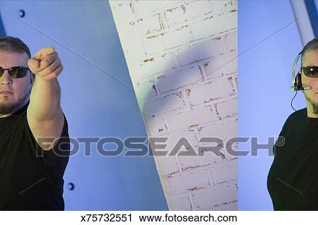 stock photography of bouncer standing outside nightclub x75732551