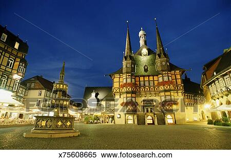 Rathaus Gotisches Haus Wernigerode Stock Photography X75608665