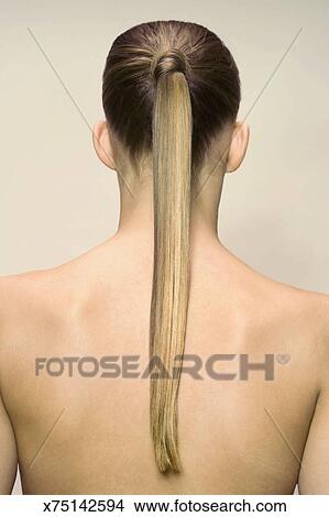 Woman With Hair Tied Back Picture X75142594 Fotosearch