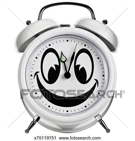 Klingelt Weiss Wecker Stock Bild X75119751 Fotosearch