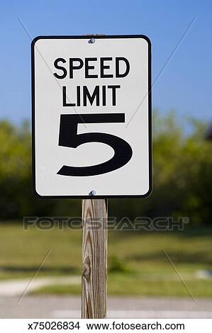 5 miles per hour speed limit sign Picture | x75026834 | Fotosearch