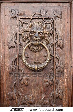 Lion Head Door Knocker Stock Image X75062711 Fotosearch