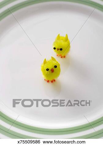 Easter Chicks Decorations Stock Photograph X75509586 Fotosearch