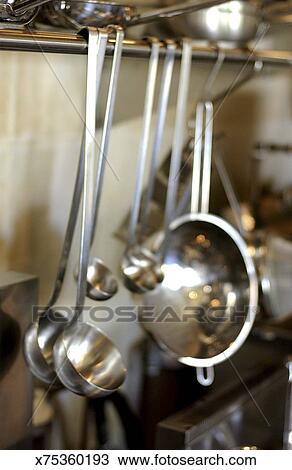 Hanging Kitchen Utensils Stock Image X75360193 Fotosearch