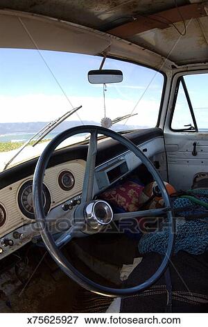 Interior Of Old Truck Stock Photo X75625927 Fotosearch