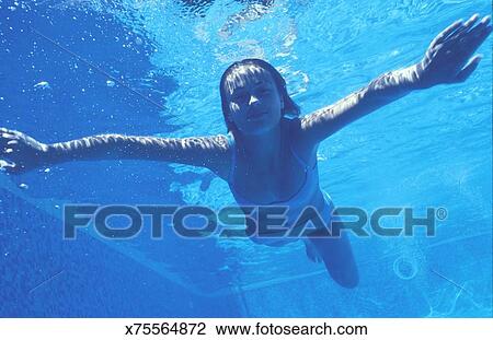 Empty Swimming Pool Underwater View
