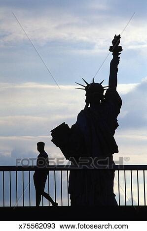 影像- 黑色半面画像, .的, 自由女神像