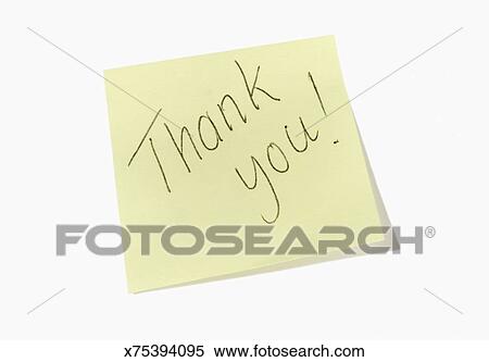 Stock Image Of Yellow Sticky Note Saying Thank You X75394095 Stock Image Yellow Sticky Note Saying Thank You Fotosearch Search Photos