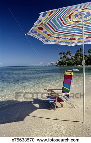 Beach Chair At Playa Buye Cabo Rojo Stock Image X75633570