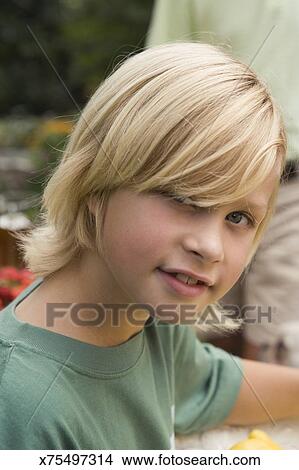 Boy With Light Blonde Hair Picture X75497314 Fotosearch