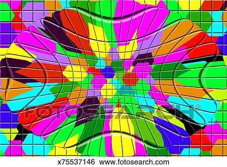 arquivos de ilustração multi coloured abstratos mosaico desenho