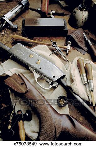 Gunsmith Workbench Stock Photo X75073549 Fotosearch