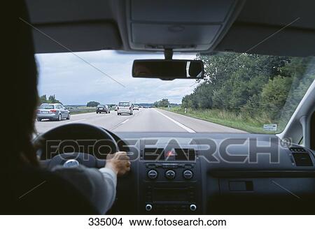 Car traveling on multiple lane highway View Large Photo Image Picture - Car traveling on multiple lane highway. Fotosearch