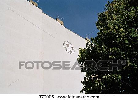 Soccer ball mural high up on a wall View Large Photo Image Stock Photography - Soccer ball mural high up on a wall. Fotosearch