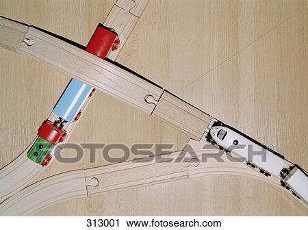 Wooden train set View Large Photo Image Stock Image - Wooden train set. Fotosearch
