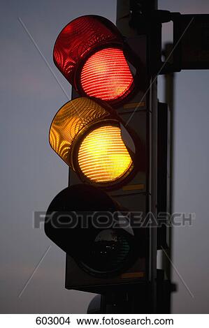A red and amber traffic light View Large Photo Image Picture - A red and amber traffic light. Fotosearch