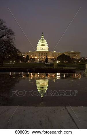 Capitol Building illuminated at night View Large Photo Image Stock Photography - Capitol Building illuminated at night. Fotosearch