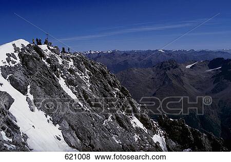 People standing at the top of the Ortler View Large Photo Image Stock Photo - People standing at the top of the Ortler. Fotosearch