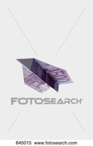 A five hundred euro banknote folded into a paper airplane View Large Photo Image Stock Photography - A five hundred euro banknote folded into a paper airplane. Fotosearch
