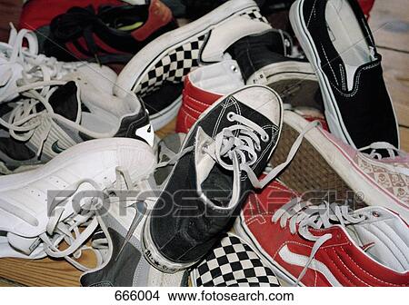 A heap of trainers View Large Photo Image Picture - A heap of trainers. Fotosearch