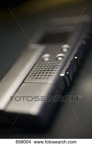 Close up of a handheld voice recorder View Large Photo Image Picture - Close up of a handheld voice recorder. Fotosearch