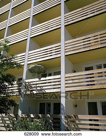 Stock Photo - Facade of an apartment building. Fotosearch