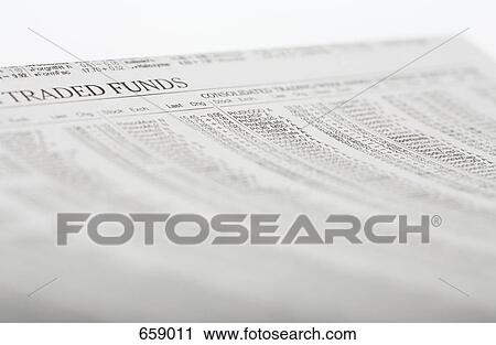 Stock Image - Financial section of a newspaper. Fotosearch