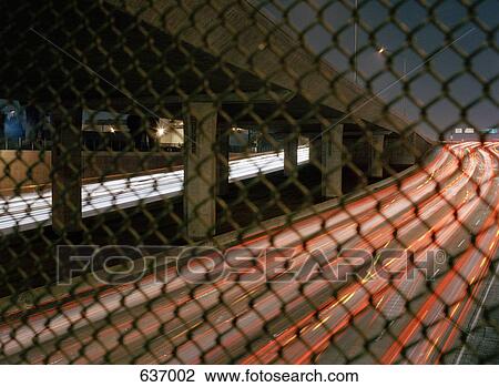 Los Angeles, California, United States of America, A long exposure shot of freeway traffic View Large Photo Image Stock Image - Los Angeles, California, United States of America, A long exposure shot of freeway traffic. Fotosearch