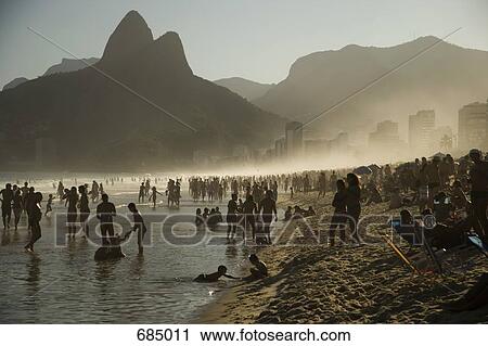 A crowd of people on Ipanema Beach View Large Photo Image Stock Image - A crowd of people on Ipanema Beach. Fotosearch