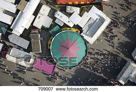 Aerial view of a fairground, Germany View Large Photo Image Stock Photo - Aerial view of a fairground, Germany. Fotosearch