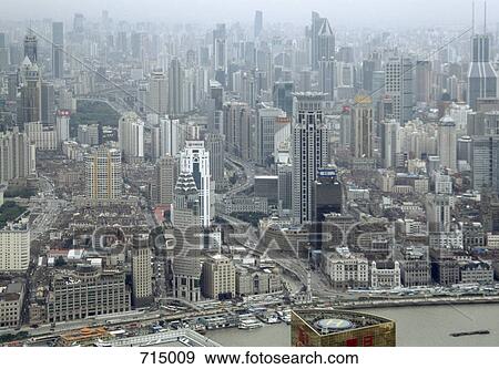 Cityscape, Shanghai, China View Large Photo Image Stock Photo - Cityscape, Shanghai, China. Fotosearch