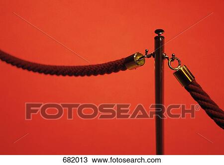 Stock Image - Rope barrier. Fotosearch