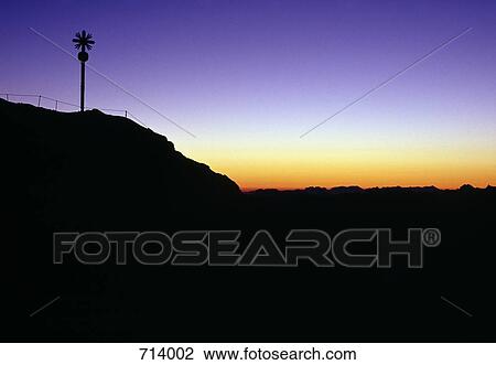 Silhouette of landscape at sunset View Large Photo Image Stock Image - Silhouette of landscape at sunset. Fotosearch