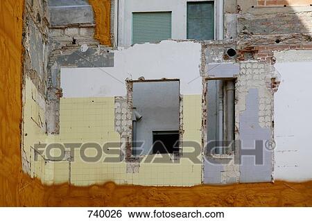 A building being demolished, Perpignan, France View Large Photo Image Stock Photograph - A building being demolished, Perpignan, France. Fotosearch
