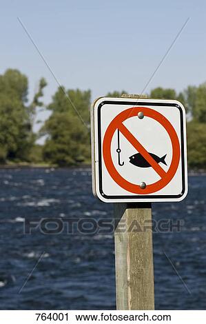 No fishing sign View Large Photo Image Stock Image - No fishing sign. Fotosearch