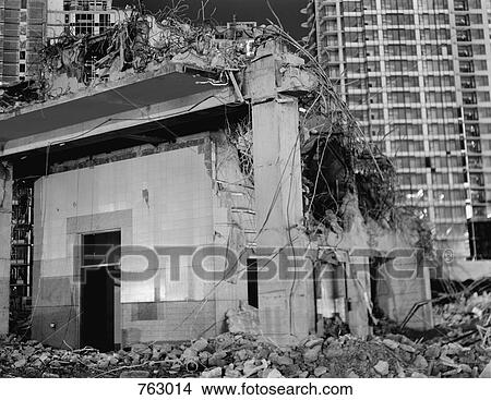 A destroyed building View Large Photo Image Picture - A destroyed building. Fotosearch