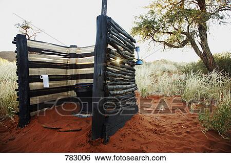 Stock Photograph - An outdoor toilet along the Tok Tokkie Trail, NamibRand Nature Reserve, Namibia. Fotosearch