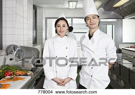 Portrait of two chefs View Large Photo Image Picture - Portrait of two chefs. Fotosearch