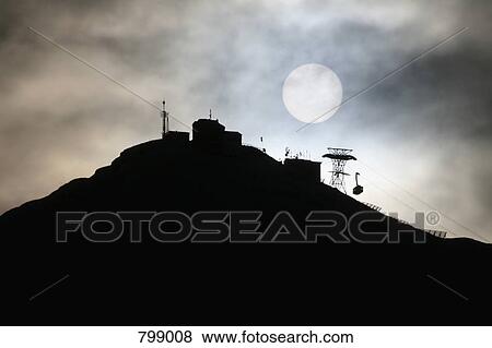 Silhouette of a ski resort at dawn, Lech, Austria View Large Photo Image Stock Photo - Silhouette of a ski resort at dawn, Lech, Austria. Fotosearch
