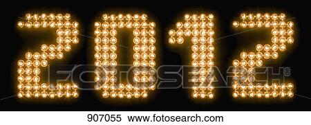 Stock Photography - 2012 Illuminated In Lights. Fotosearch