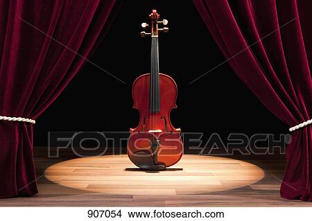 Picture - A Double Bass On A Theatre Stage. Fotosearch