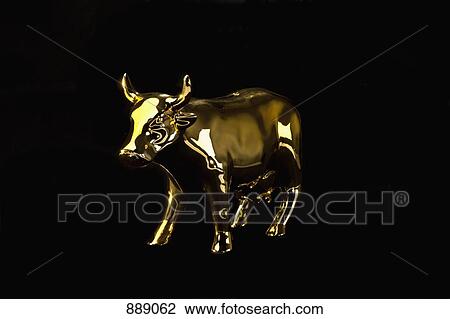 Stock Image - A golden bull. Fotosearch