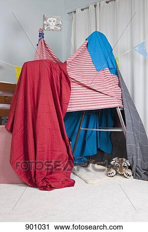 Stock Image - A homemade fort. Fotosearch