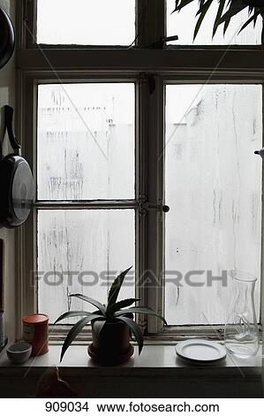 Picture - A kitchen window. Fotosearch