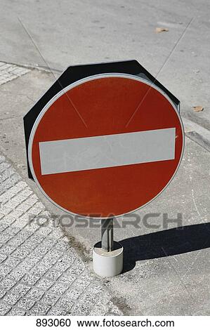 Stock Image - A no entry sign. Fotosearch
