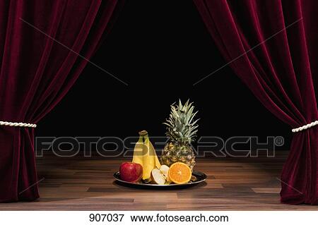 A Plate Of Fruit On A Theatre Stage View Large Photo Image Stock Photo - A Plate Of Fruit On A Theatre Stage. Fotosearch