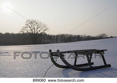 A sled, outdoors View Large Photo Image Stock Image - A sled, outdoors. Fotosearch