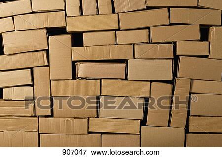 Stock Photo - A Stack Of Cardboard Boxes. Fotosearch