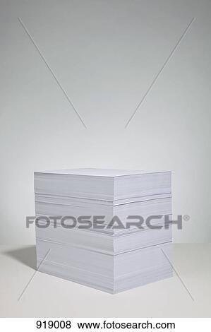 A stack of white paper View Large Photo Image Stock Photo - A stack of white paper. Fotosearch