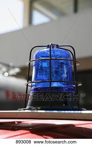 An emergency light on the roof of a police car View Large Photo Image Stock Photo - An emergency light on the roof of a police car. Fotosearch